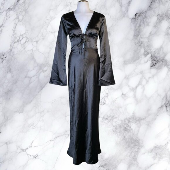 Princess Polly Tashey Bias Cut Maxi Dress - Black - Picture 2 of 8